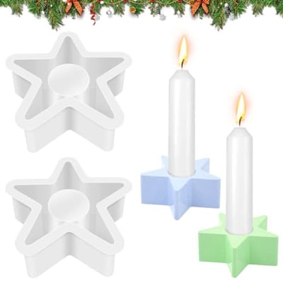 Siliconen Kaarsenhouder Mould voor DIY Projecten - Creatieve Vorm voor Kerst en Feestdagen
