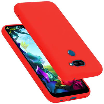 Cadorabo Hoesje geschikt voor LG K40S in LIQUID ROOD - Beschermhoes gemaakt van flexibel TPU silicone Case Cover