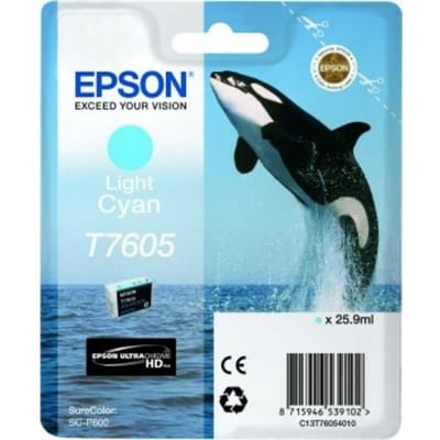EPSON Cartouche d'encre T7605 Cyan clair - Orque (C13T76054010)