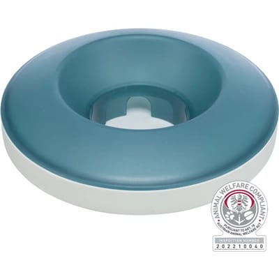Trixie Slowfeeder Hond - Rocking Bowl - Kunststof - Grijs Blauw - 23 cm - 500 ml