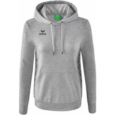 Erima Essential Team Sweatshirt Met Capuchon Dames - Slate Grey / Licht Grey Melange | Maat: 36