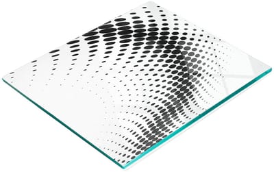 Keukenplank van gehard glas met grafische geometrische figuren, 60x52 cm