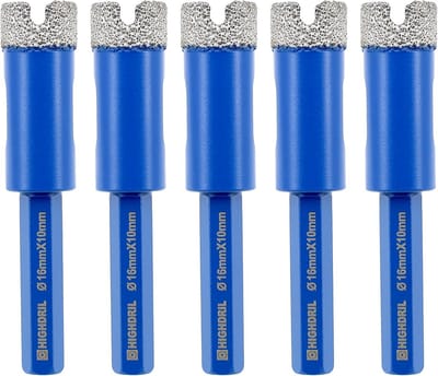Diamantboor Set 5 Stuks met Zeskant Schacht voor Steen en Tegel Boren