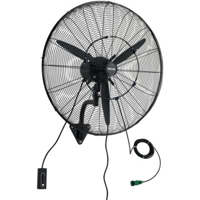 VEVOR 115W Industriële wandventilator 81 cm, 5,9 m/s oscillerende wandventilator met 3-traps verstelbare hoek en nevelfunctie, commerciële industriële ventilator voor werkplaats, garage, magazijn, sportschool, zwart