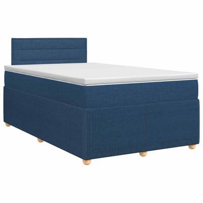 vidaXL - Boxspringbed - met - matras - Blauw - 120 - x - 190 - cm - Stof