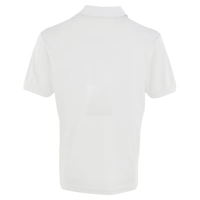 Premier Heren Coolchecker Pique korte mouw Polo T-Shirt (Wit)