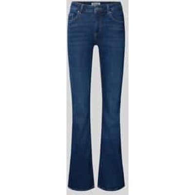 Only blauwe dames jeans   Blush   Regular waist   Rinsewash wassing   Flared fit   5-Pocket zakken   Knoop- en ritssluiting   Duurzaam   Regular waist