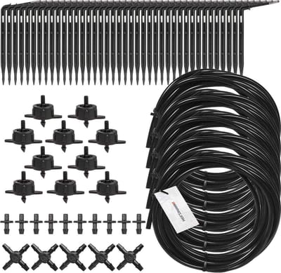 Irrigatie set - Planten water geven - Tuin bewateren - Waterbesparing tot 70% - 10 sets - Zwart