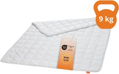sleepling verzwaringsdeken 9 kg - zwaar dekbed 135x200 cm - weighted blanket met glasparelvulling - als zware deken, therapiedeken, ontspanningsdeken tegen slaapproblemen en stress - Made in EU - 135 x 200 cm - wit