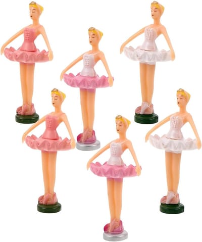 Muziekdoos Poppen - Balletdanser Beeldjes - Decoratie Huis - Automatisch Draaiend - 6 Stuks - Diverse Kleuren