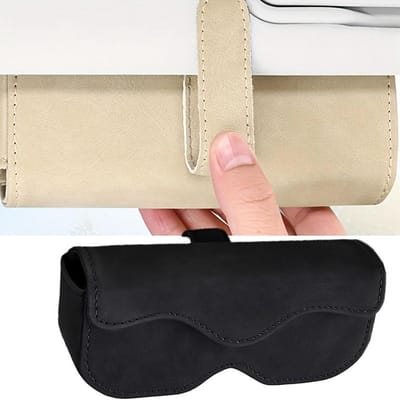 Brilhouder Auto - Autobrilclip - Veilig Bril Opbergen - Eenvoudig Met Eén Hand - 20 cm - Khaki