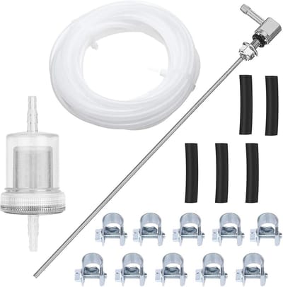 Benzineslangkit - Brandstofleiding set - Standkachel Installeren - Universeel Toepasbaar - 5 meter slang - Wit