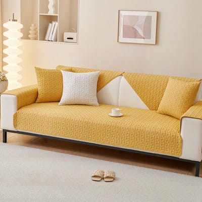 Noordse Sofa Kussen Stof, Universeel voor Alle Seizoenen, Puur Katoen Kussen, Antislip, Eenvoudig, Moderne Woonkamer Sofa Hoes, Handdoek 90*180cm