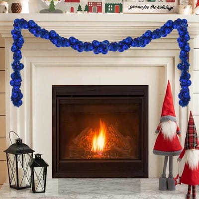 vidaXL - Kerstbal - Guirlande - LED's - Blauw - 186 - cm - Polystyreen