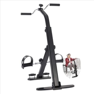 Pedaal Trainer - Fitness Fiets - Revalidatie Thuis - Multi-level Instelbaar - 30 x 45 cm - Zwart