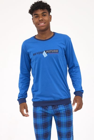 Cornette Jongens Pyjama Winter Lange Mouw Lange Broek F&Y Beyond Future 999/53 170/S