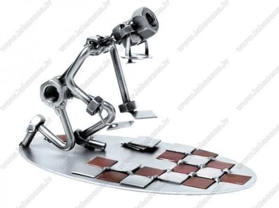 Hinz & Kunst smeedwerkfiguur beroep "Tegellegger"