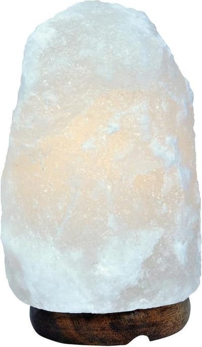 Himalaya Zoutlamp WIT 6-10 kilo -Selnature- !! gratis verzending !! (inclusief kabel & lampje)