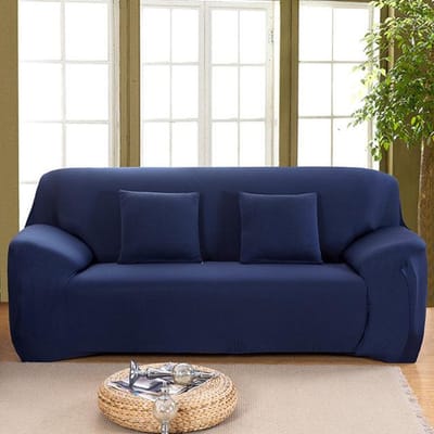 Elastische Effen Bankhoes Stretch Strakke Wrap All-Inclusive Bankhoes Voor Woonkamer Funda Bank Bankhoes Fauteuilhoes Small(90-140cm)1pc Vloot
