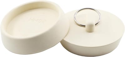 2 stuks 5 cm rubberen afvoerstop met ophangring, witte badkuip afvoerstop, gootsteenstop afvoerplug, rubberen gootsteenplug voor badkuip, keuken en badkamer