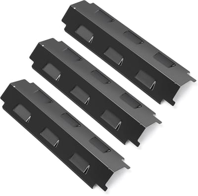 EXCITAT Hete plaat - Universeel vervangend onderdeel voor de hete plaat - Geschikt voor Nexgrill, Char-broil, Brinkmann, Kenmore, Master Chef en meer gasgrills - Verwarmingsdiffuser - 3-pack - 37 cm - Zwart