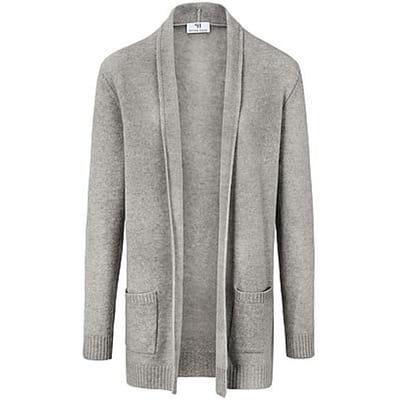 Lang vest 100% scheerwol Van Peter Hahn grijs