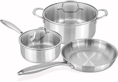 VLSelect® RVS Pannenset - Inductie - Koken