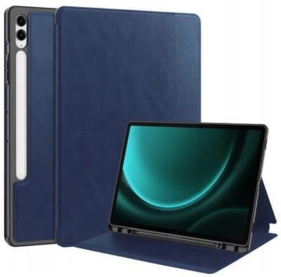 EtuiTab Serie - Tablethoes - Ciemno-Niebieski - Leer en TPU - Met Standfunctie
