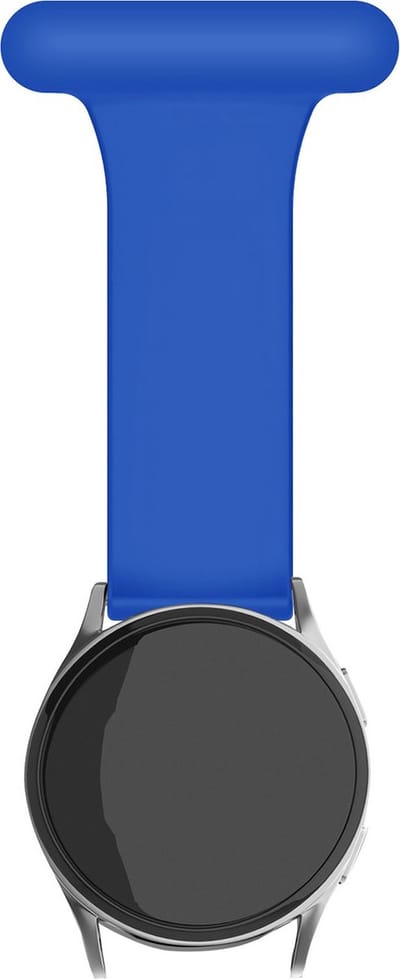 Strap-it Smartwatch bandje 22mm - Siliconen verpleegkundige band - geschikt voor Samsung Galaxy Watch 1 46mm / Watch 3 45mm / Gear S3 Classic & Frontier - Polar Vantage M / M2 / M3 / V3 / Grit X / Grit X Pro - OnePlus Watch - donkerblauw