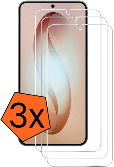 Screenprotector - 3 Stuks - Geschikt voor Samsung Galaxy S26 - Extra Sterk - Gehard Glas - Beschermglas - Tempered Glass - Screen Protector
