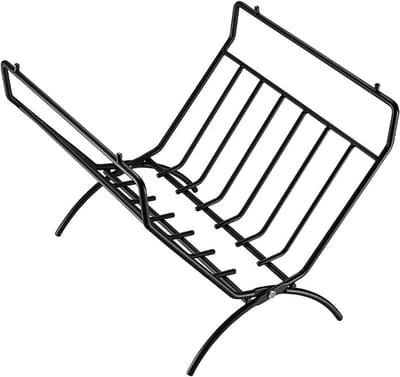 Brandhoutrek - Houtopslagrek - Open haard decoratie - Verbeterde luchtcirculatie - 36x35x31 cm - Groen