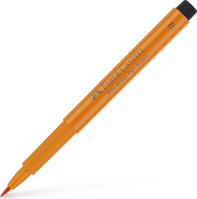 Faber-Castell brushpen - tekenstift - Pitt Artist Pen - oranje glanzend - FC-167413