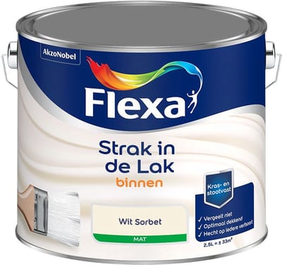 Flexa - Strak In De Lak Binnenlak Mat - Wit Sorbet - Mengverf - 2,5 L