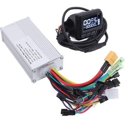 Contrôleur Brushless pour Vélo Électrique Écran LCD Mini Compteur 36V 48V 60V 450W 500W Sinusoïdal Intelligent black