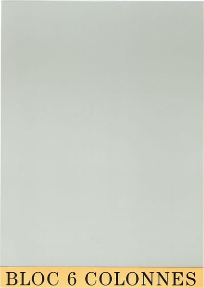 Exacompta 5x Blok boekhoudcontrole 29,7x21cm - 6 kolommen - 70 bladen - Grijs - 5706E