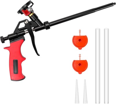 Schuimspuitpistool - Kitpistool PU - Afvoegen en isoleren - Geen reiniger nodig - 1 stuk - Zwart