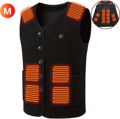 Nivard Verwarmde Bodywarmer - Heated Vest - Elektrische Bodywarmer - Extra Warm - Maat M - Heren - Zwart