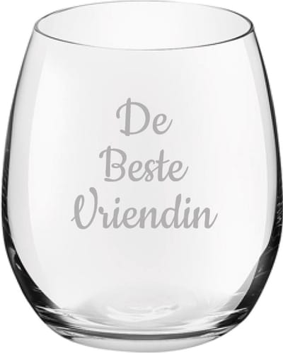 Gegraveerde Drinkglas 39cl De Beste Vriendin