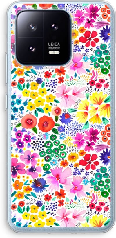 Case Company® - Hoesje geschikt voor Xiaomi 13 Pro hoesje - Little Flowers - Soft Cover Telefoonhoesje - Bescherming aan alle Kanten en Schermrand