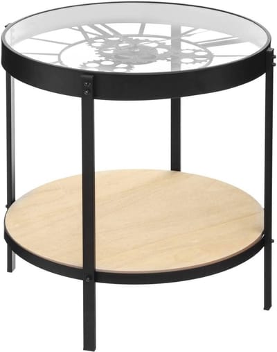Moderne Bijzettafel Twee-Traps voor Woonkamer, D 50,5 x H 49 cm