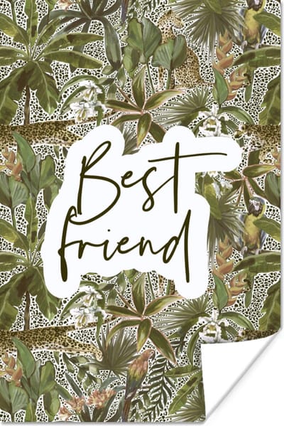 Poster Quotes - Vriendschap - Best friend - Spreuken - 120x180 cm XXL