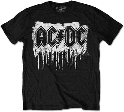 AC/DC Heren Tshirt -S- Dripping With Excitement Zwart