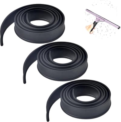 SnelShoppen - 3 Stuks Vervangende Rubberlip 105cm Dubbelzijdige Treklip voor Douchewisser en Raamwisser - Hoogwaardige Milieuvriendelijke Rubber voor