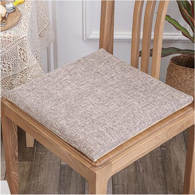Traagschuim zitkussen - Stoelkussen comfort - Comfortabel zitten - Afneembare hoes - 50 x 50 cm - Grijs