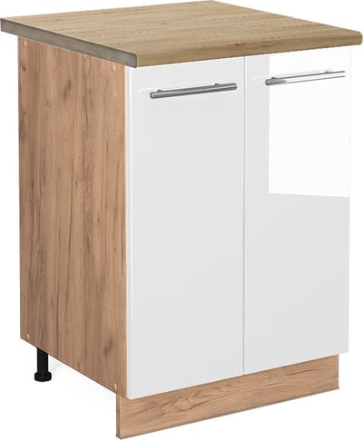 Vicco Fame-Line Keukenonderkast – 60 cm, WB Eik Wit Hoogglans