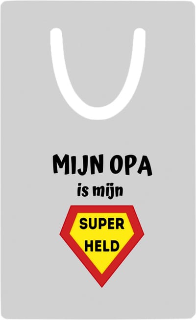 Hacebo® - mijn opa is mijn superheld metalen boekenlegger - Opa - super opa - verjaardag - cadeautje voor opa - opa artikelen - kado - geschenk Bladwijzer boekenleggers - 7.6 cm x 5cm