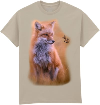 Vos Vlinder Watching Butterflies - Fox The Coloured House T-shirt XXL