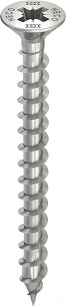 HECO TOPIX-Plus spaanplaatschroef 5x25mm - platkop - RVS - voldraad - PZD 2 - 61727 (Per 200 stuks)