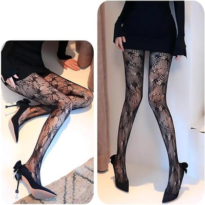 Hoogwaardige Damespanty, 1 Paar Leggings, Sexy Visnet Panty's, Transparante Fishnet, Hoge Taille, Perfect voor Feestjes en Casual Kleding