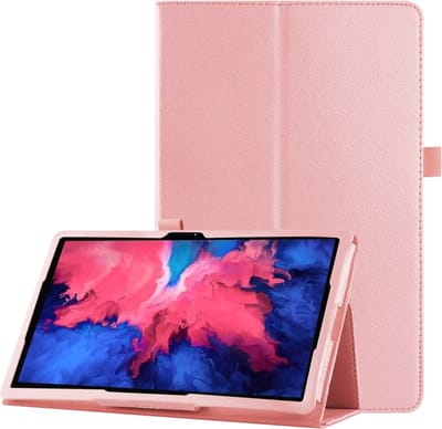Lunso - Stand flip sleepcover hoes - Geschikt voor Lenovo Tab P11 Pro - Lichtroze